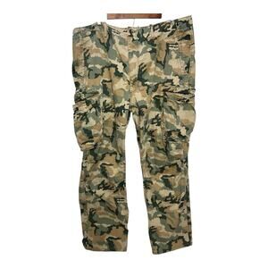 LEVIS Cargo Baggy Pants 40x32 Beige Green Camo Hunting